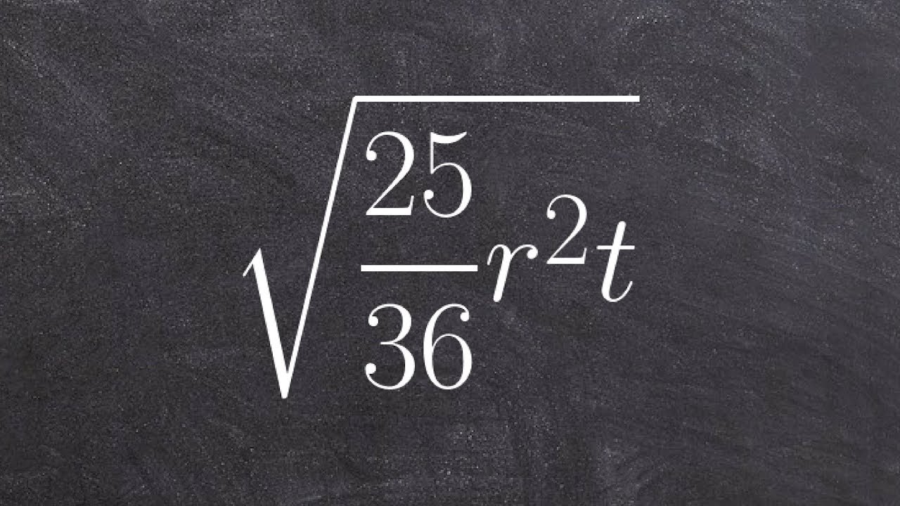 How do you simplify the root of rational terms with variables?