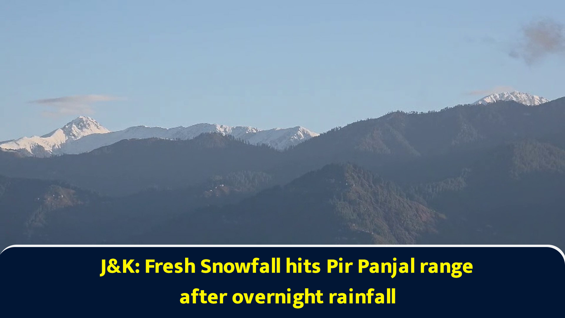 J&K: Fresh snowfall Hits Pir Panjal range after overnight rainfall