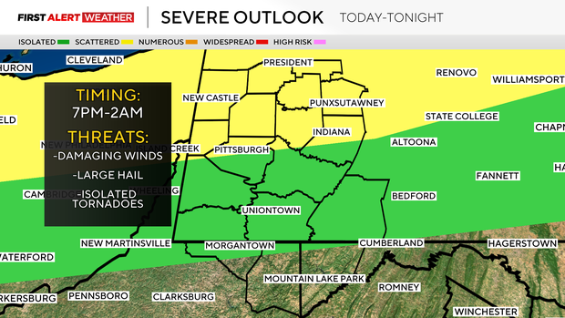 Severe thunderstorm watch issued for northern parts of Pittsburgh area