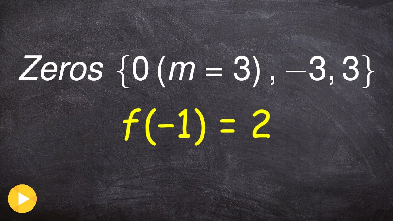 Write the equation of a polynomial through a point given the zeros