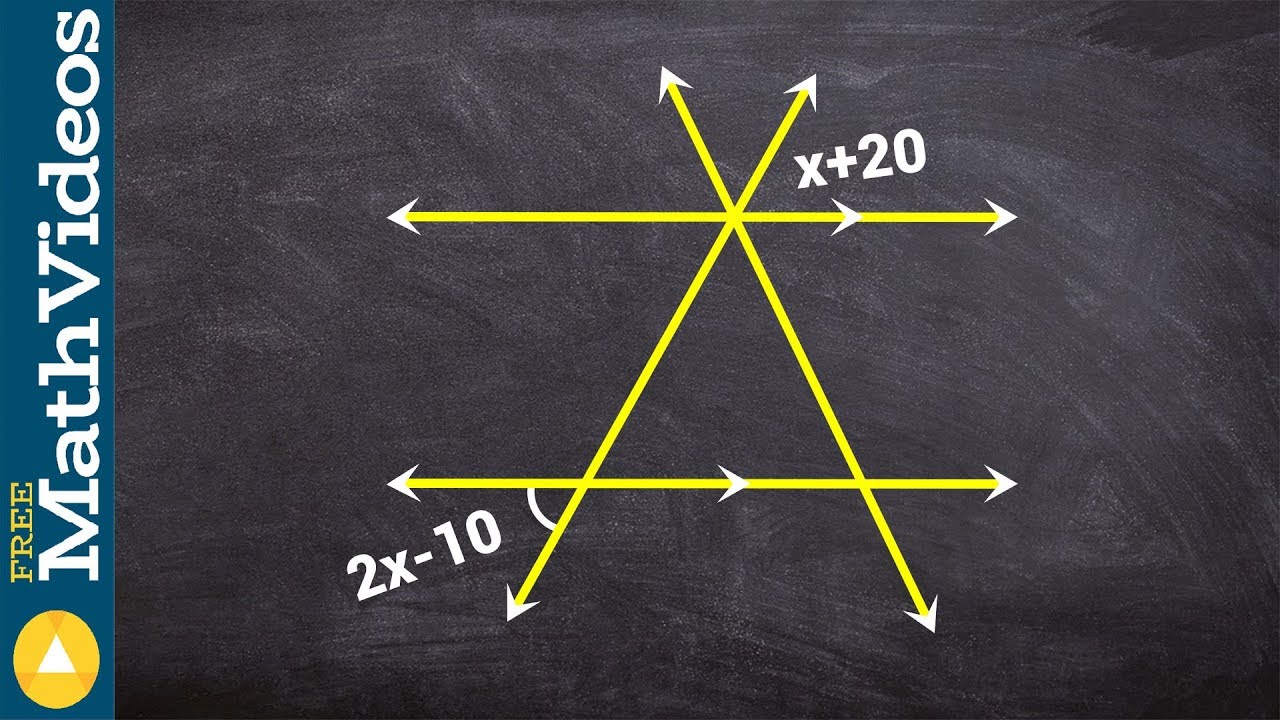 Solve for the missing variable using alternate exterior angles Ex 2