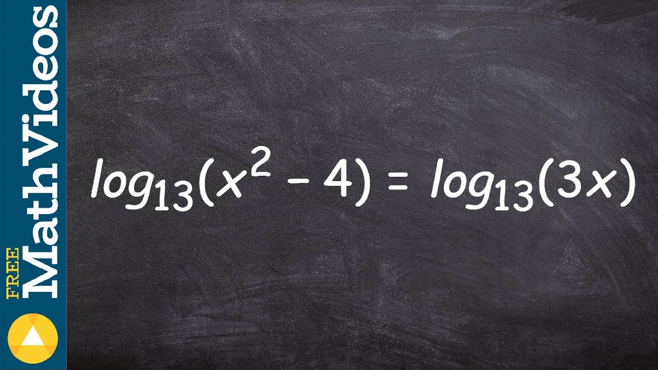 Apply the equality property of logarithms to solve an equation, log13 ...