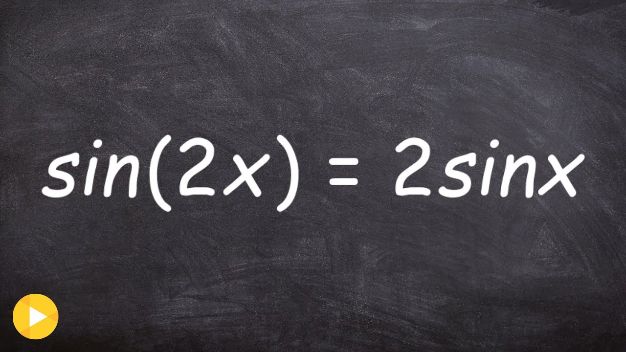 Algebra 2 - How to solve a trigonometric equation using the double ...