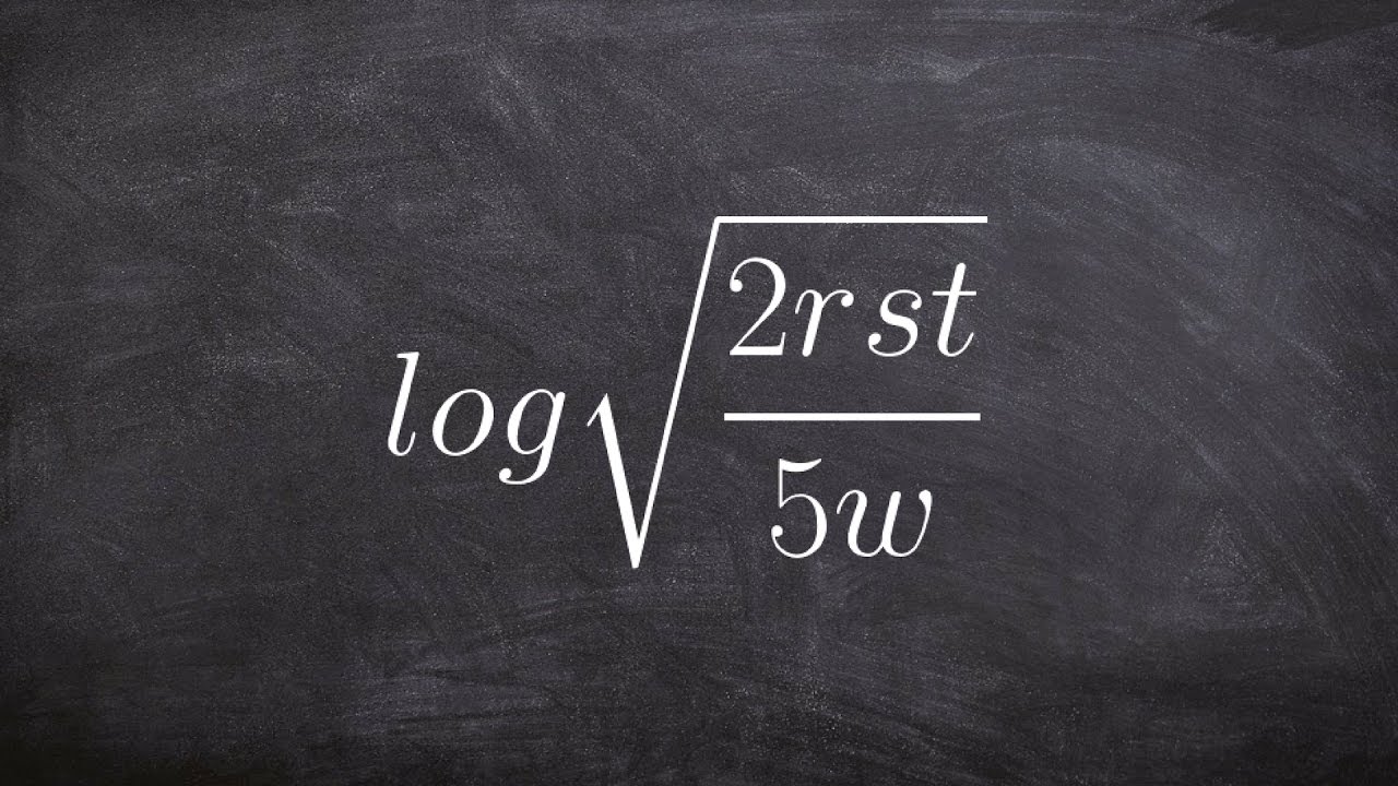 Learn how to expand a logarithmic expression and use parenthesis and ...