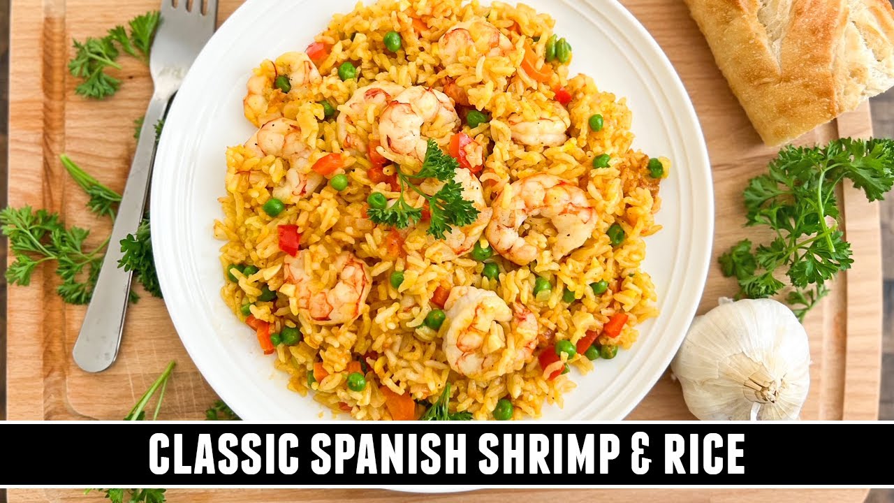 Spanish shrimp and rice recipe for a quick one-pan meal