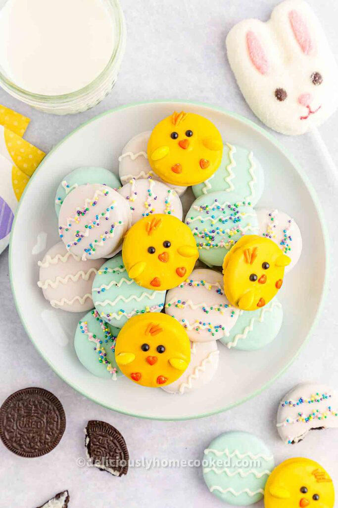 Chocolate covered Oreo chicks