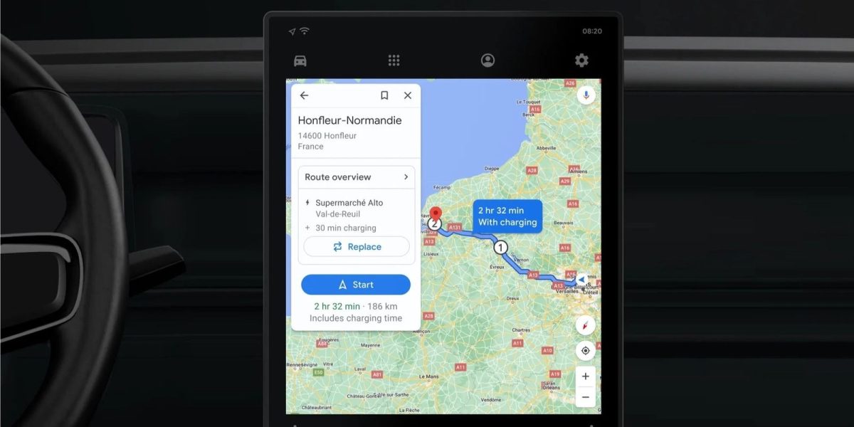 Google Maps migliora i viaggi delle BEV con la ricarica intelligente