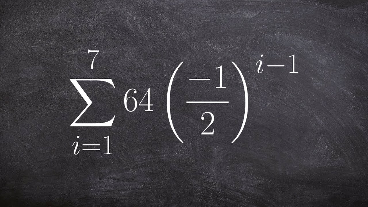 Learning to find the partial sum of a geometric series