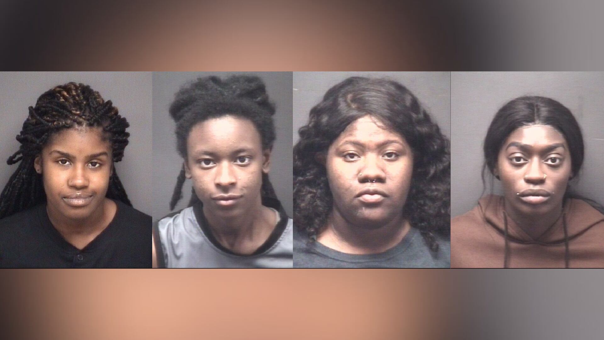 Four women arrested by Greenville police in robbery, assault of two people
