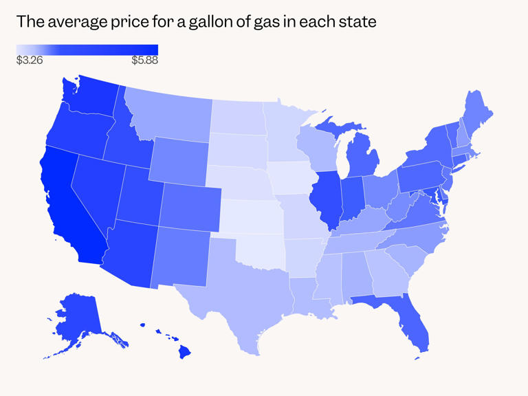 Americans are now paying $4 a gallon for gas. See the states where it ...