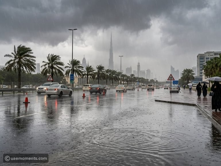 Stormy weather grips UAE with hail, rain, and safety alerts
