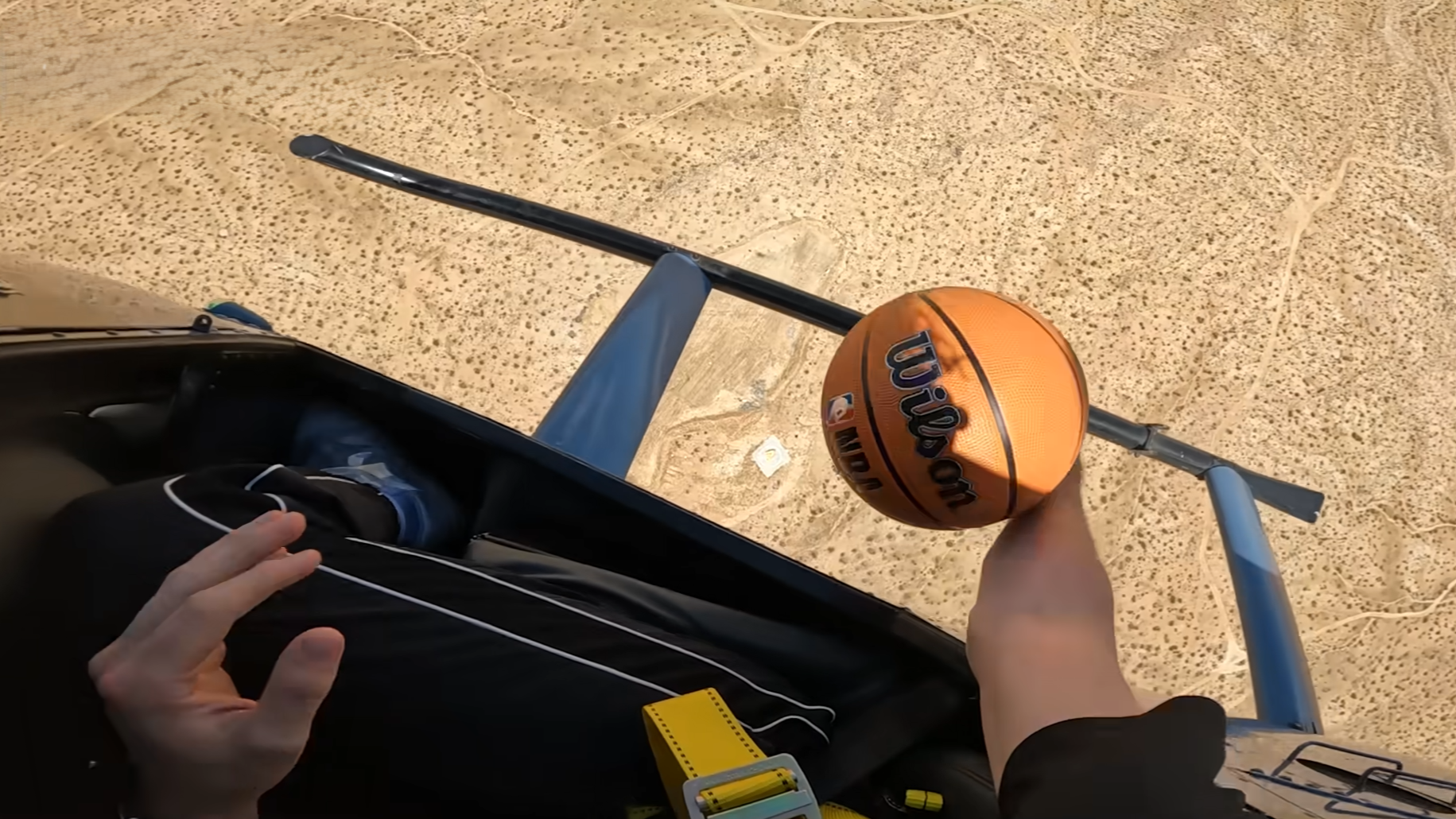 Watch what happens when a helicopter drops a basketball from 900 feet