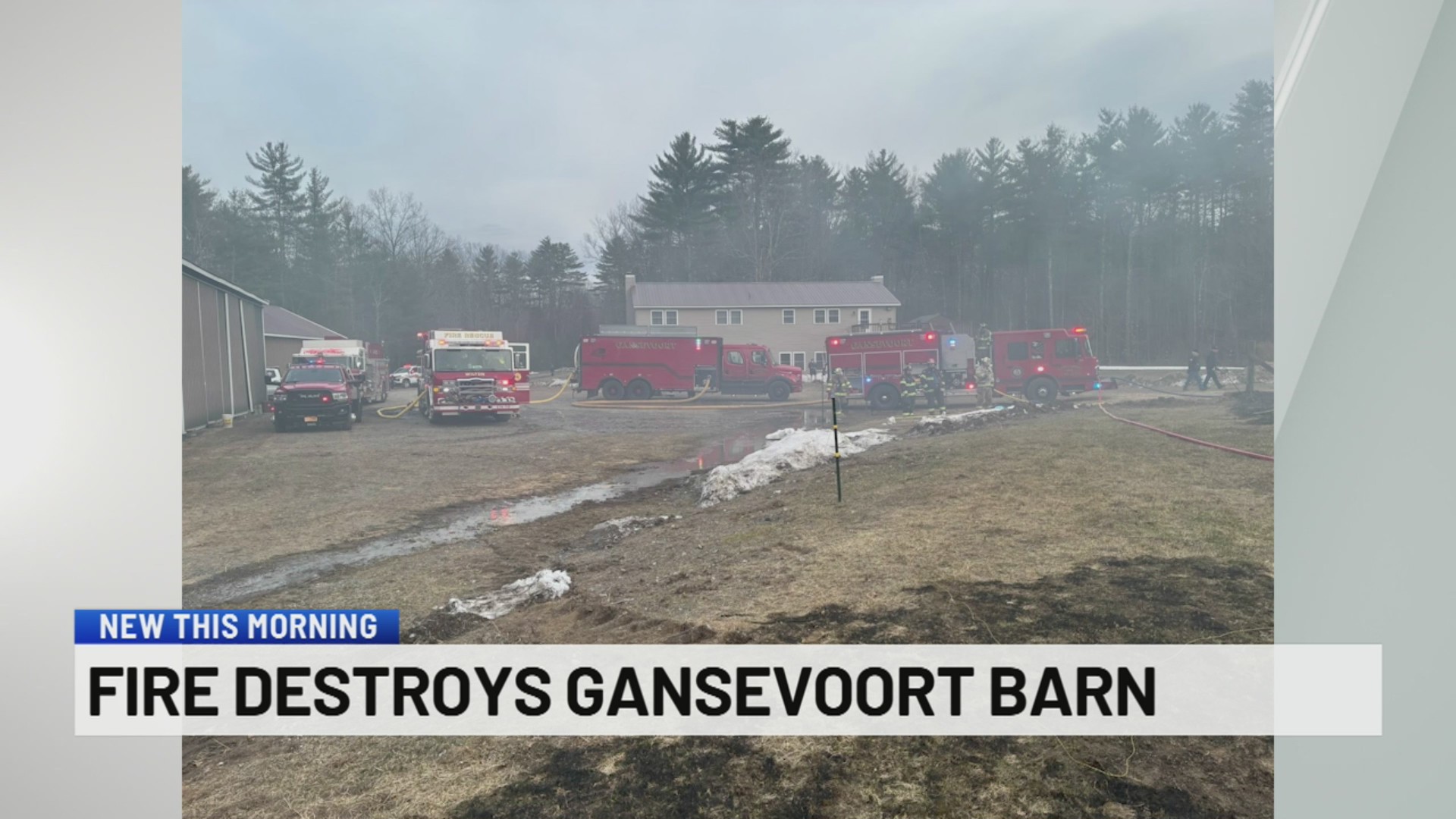 Fire destroys Gansevoort barn