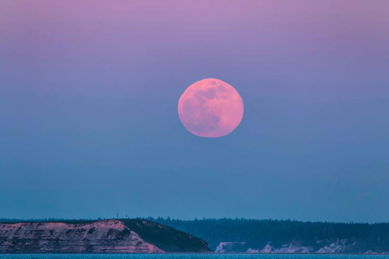 Full pink moon to be visible in the UK this week - why this happens and ...