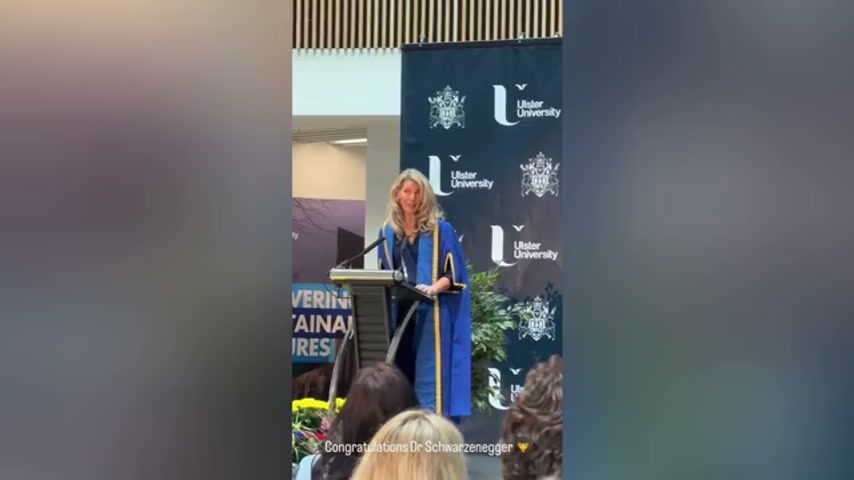 Arnold Schwarzenegger receives award in Belfast<br>