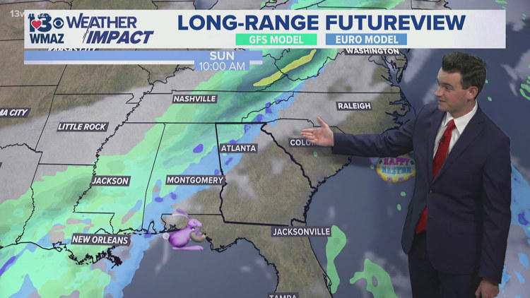 Staying warm with rain chances each day through the weekend