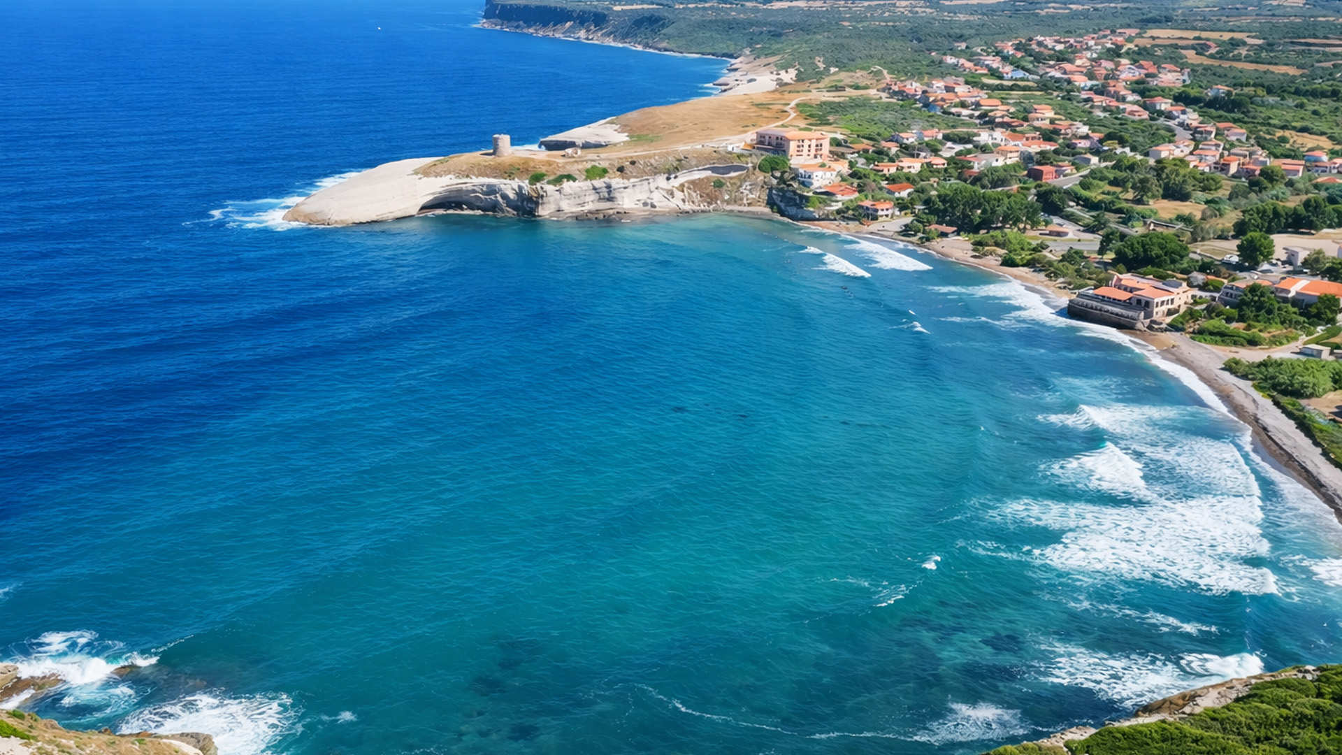 Why was this village built so close to the sea?