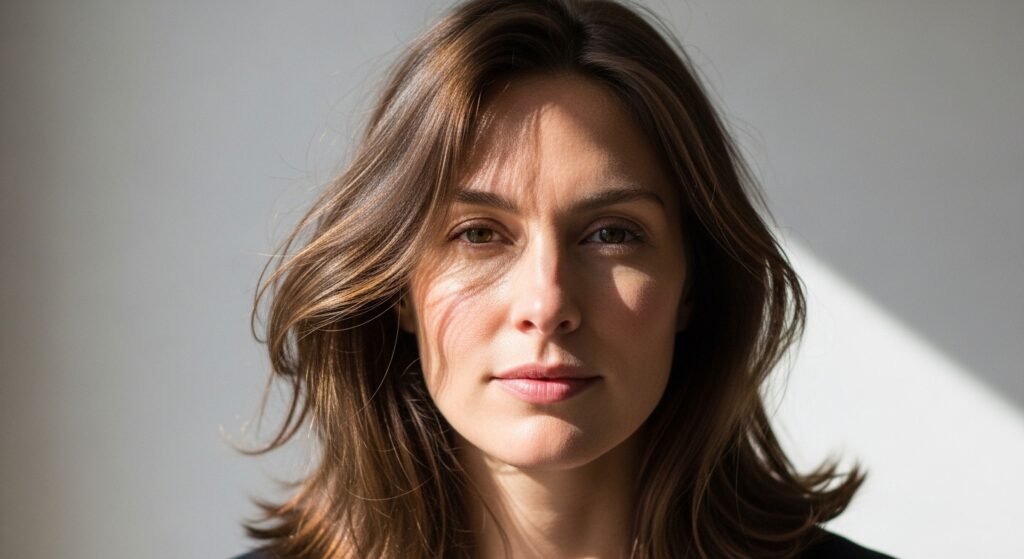 Hair colours that add light and shape to round faces