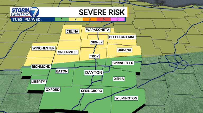 Strong storms possible Tuesday