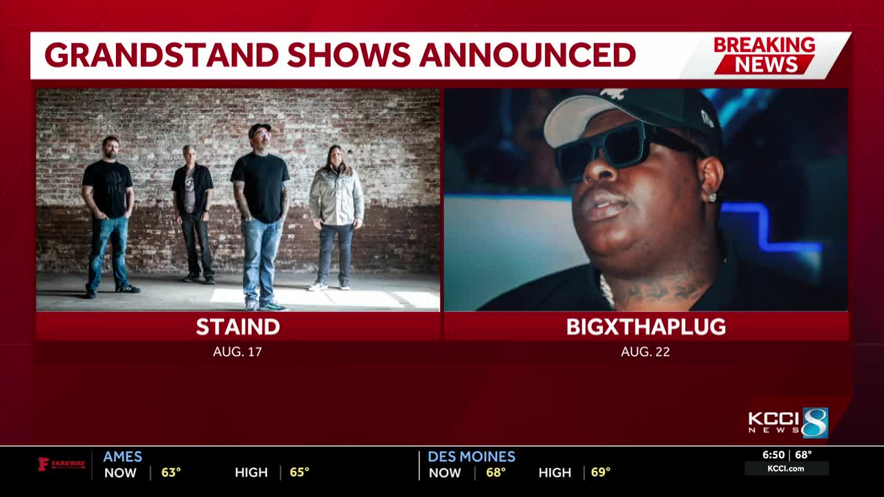 Iowa State Fair adds rap, alternative acts to 2026 Grandstand lineup