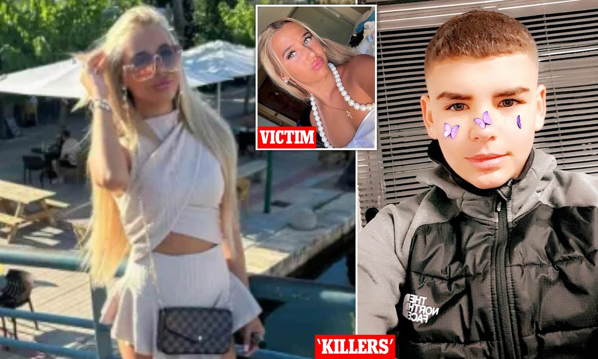 Pictured: Beautician and man accused of stabbing girl, 16, to death in row  over a boy with teen