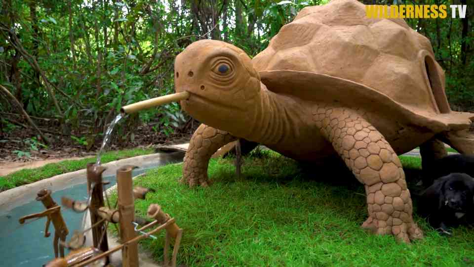 Watch poor rescued puppy finally get a safe warm turtle house with a ...