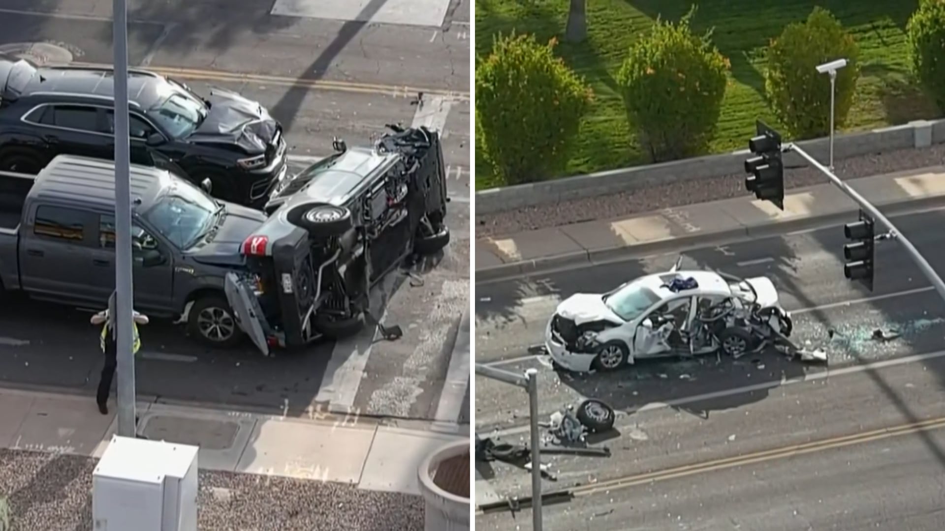 2 hospitalized after multi-car crash in Mesa