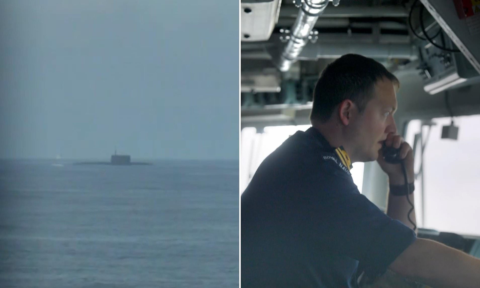 British warship crew scramble to intercept Russian submarine at risk of ...