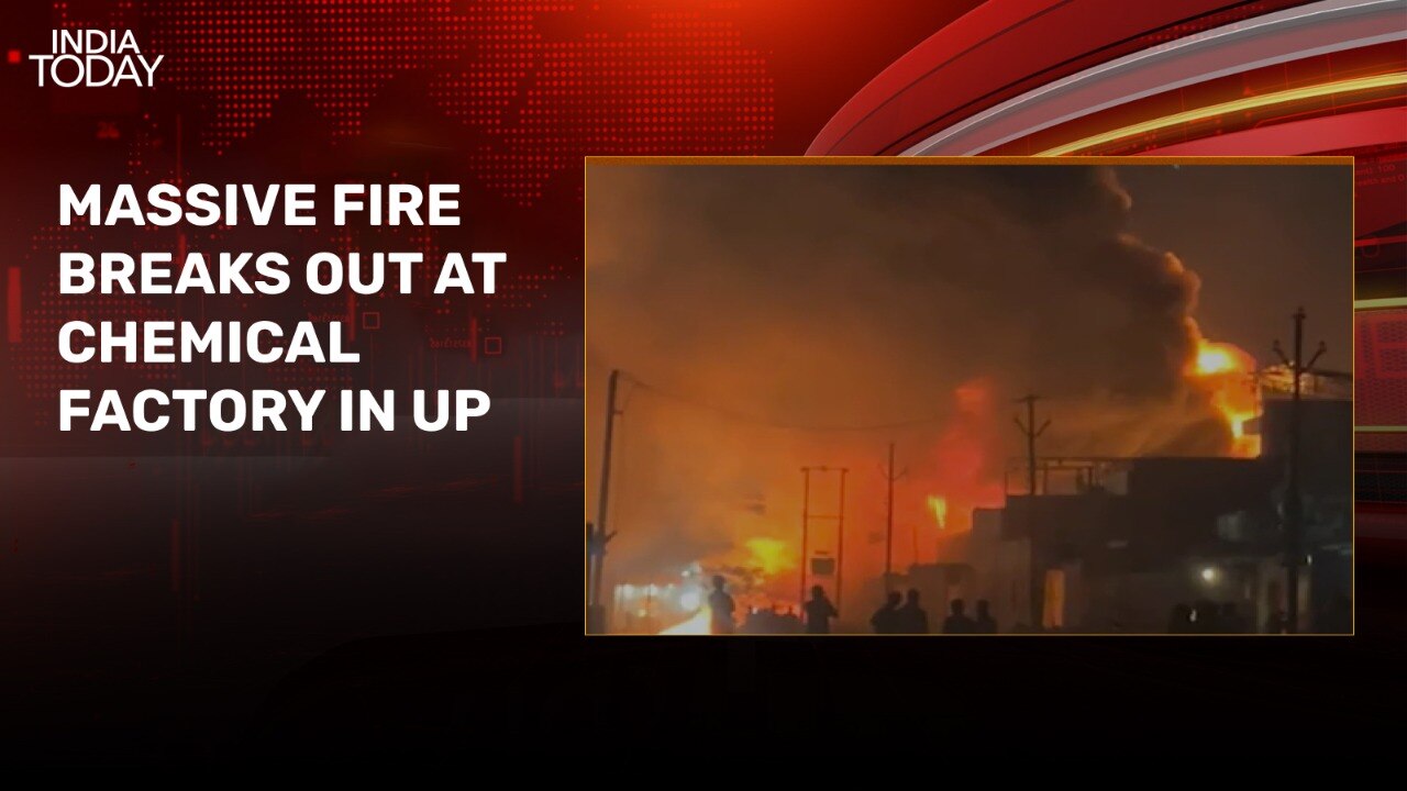Video: Massive fire breaks out at chemical factory in UP's Bulandshahr