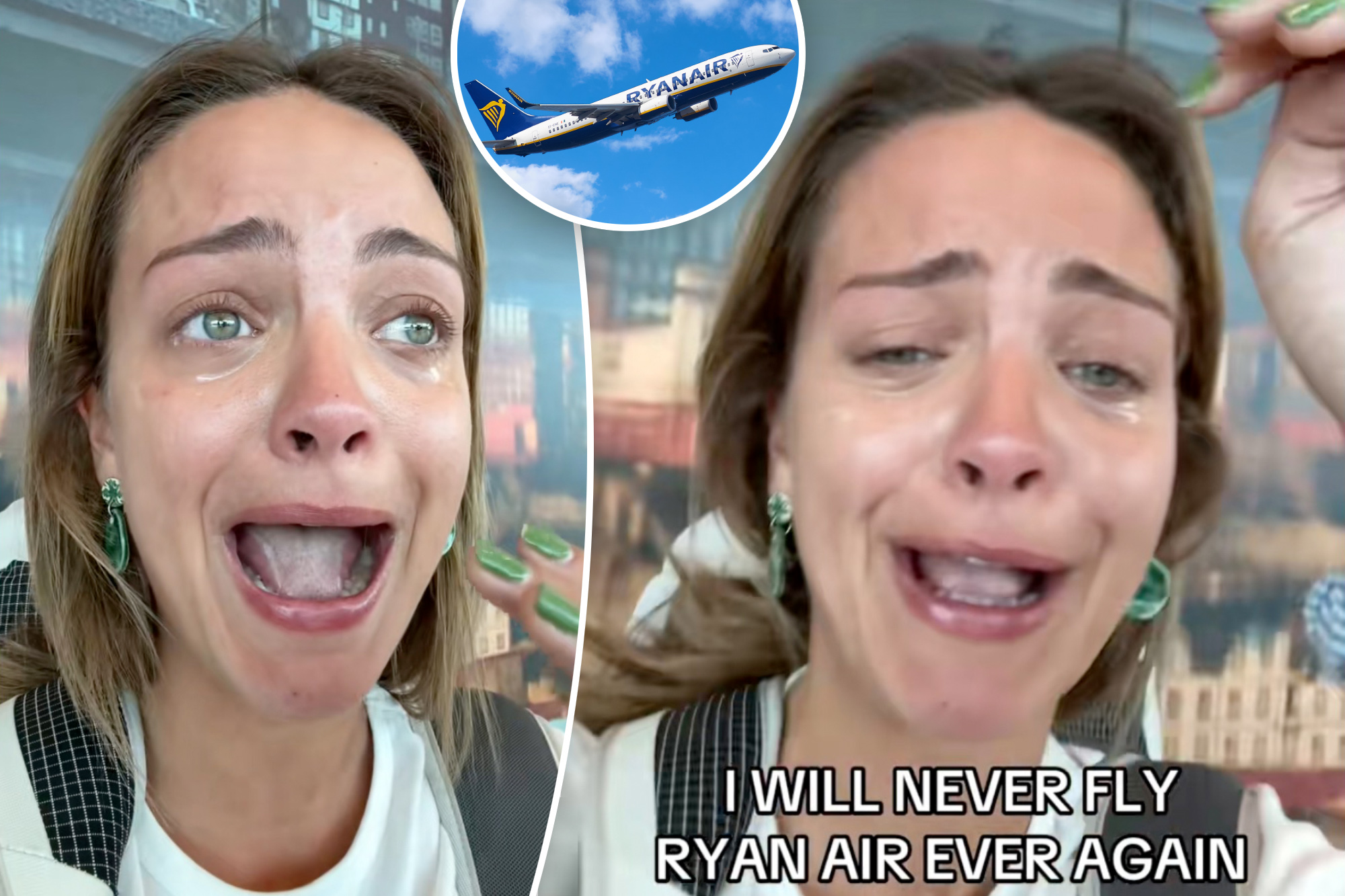 Crying influencer barred from flight for cursing out gate agent — then ...