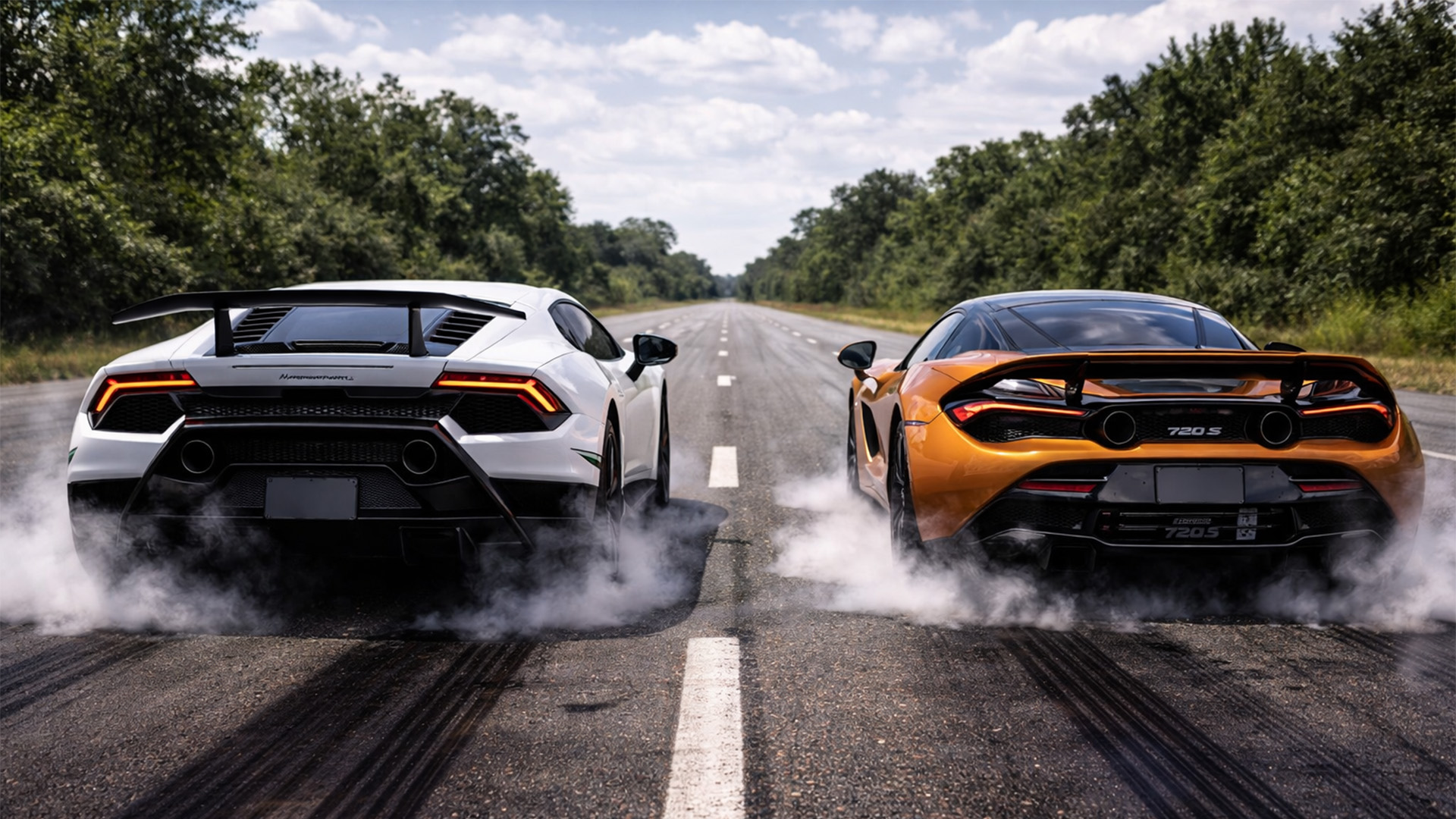McLaren 720S vs Lamborghini Huracan Performante drag race
