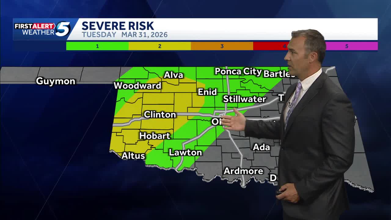 Timeline: Oklahoma's severe storm threat Tuesday upgraded, risk zone ...