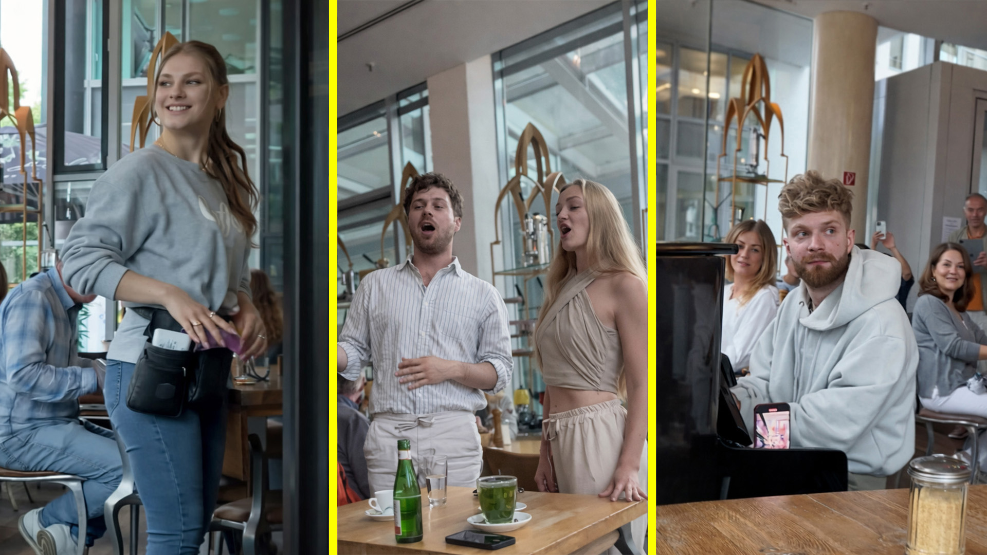 A cafe piano turns into an opera moment