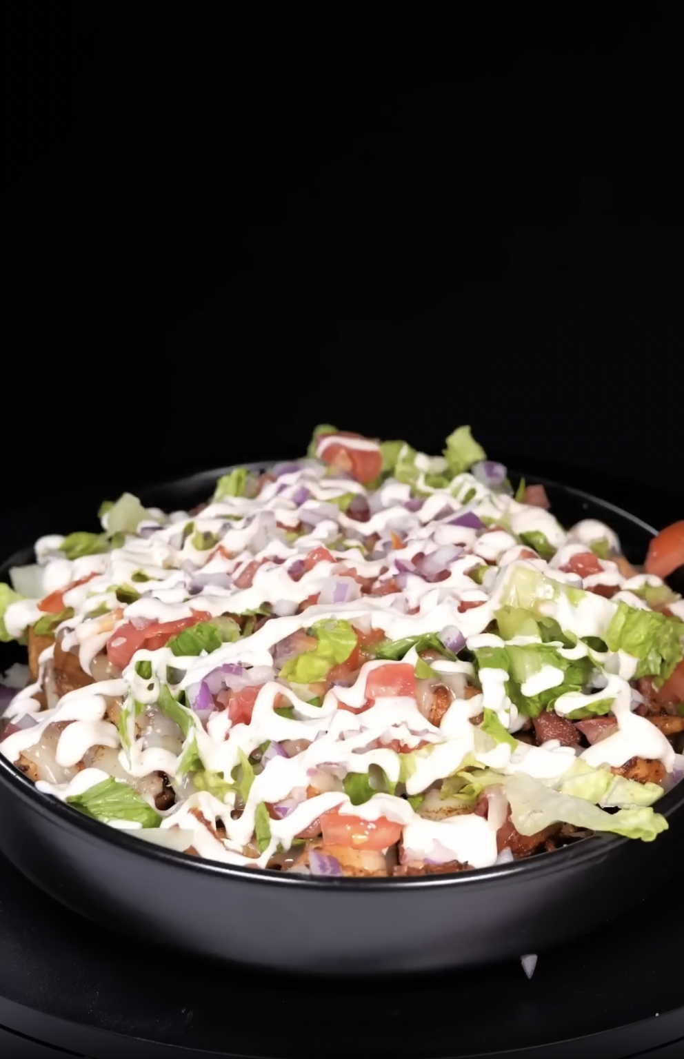 These chicken bacon ranch fries are loaded with bold, savory flavor