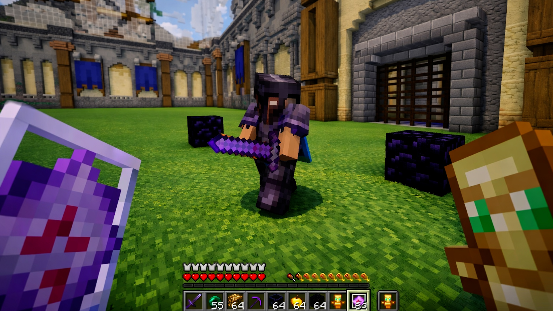 Playing Minecraft crystal PvP using only the scroll wheel