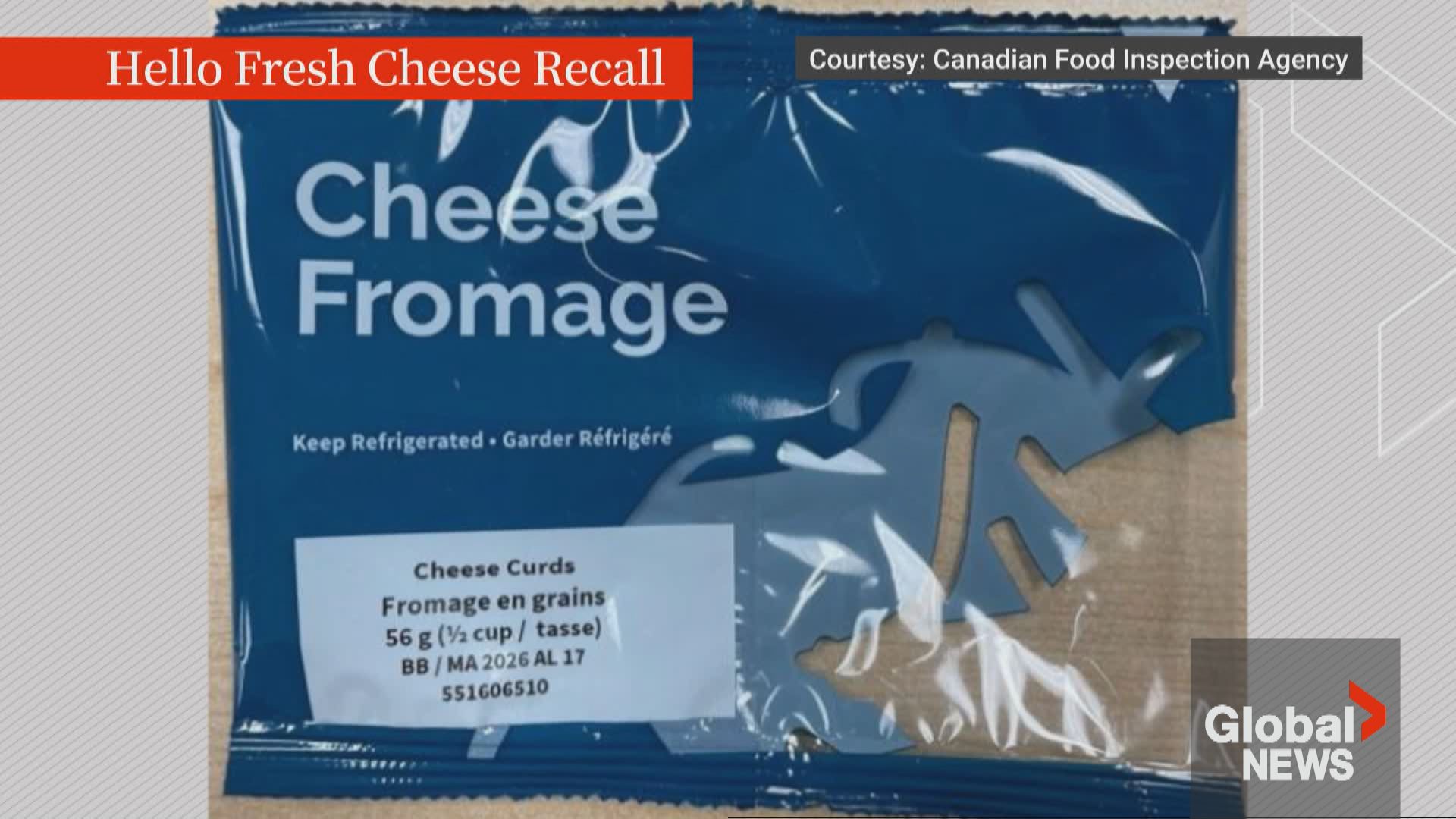 Health matters: Cheese included in certain Hello Fresh meal kits recalled
