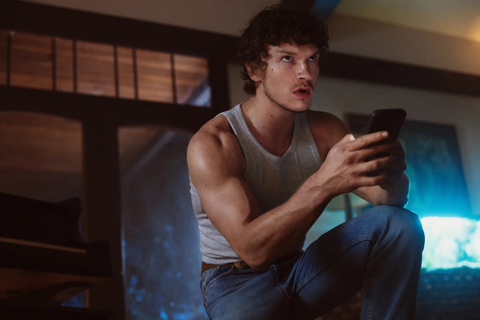 Heated rivalry's Connor Storrie stalked by backside in Verizon campaign