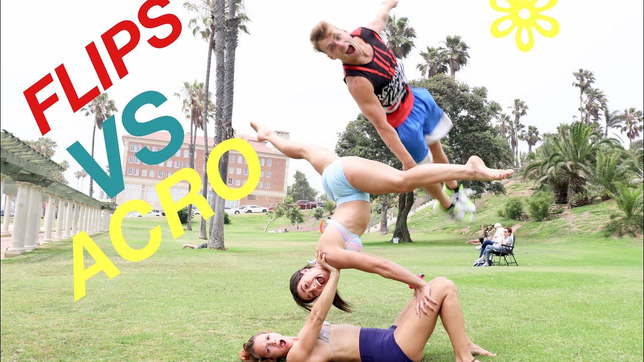 Bailey Payne flips over acro poses