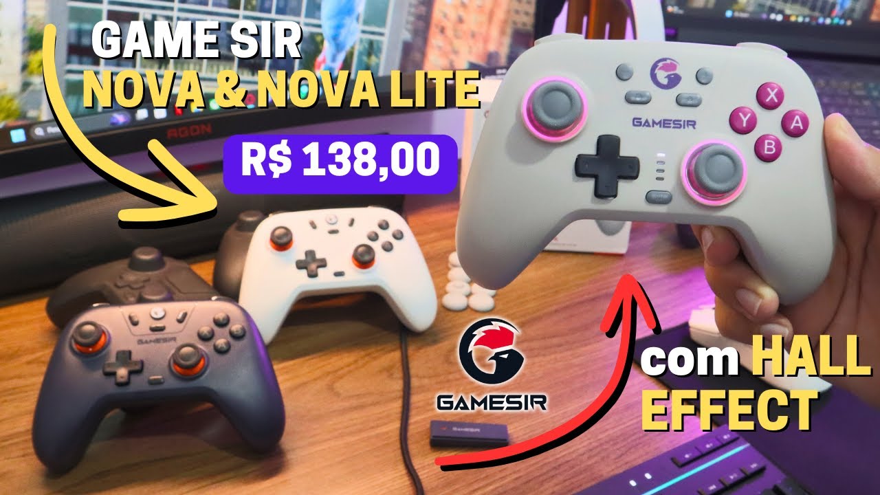 Controles GameSir Nova e Nova Lite (unboxing) para PC, Steam, Nintendo ...