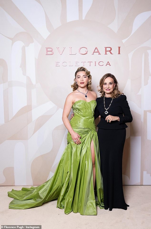 Florence Pugh looks incredible in a daring thigh-split gown and statement  jewels at Bulgari event