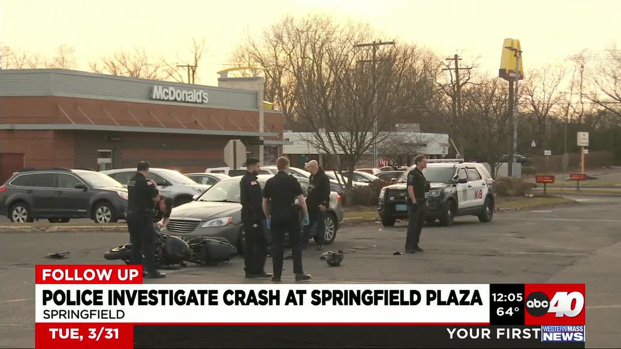 Police investigate motorcycle crash at Springfield Plaza