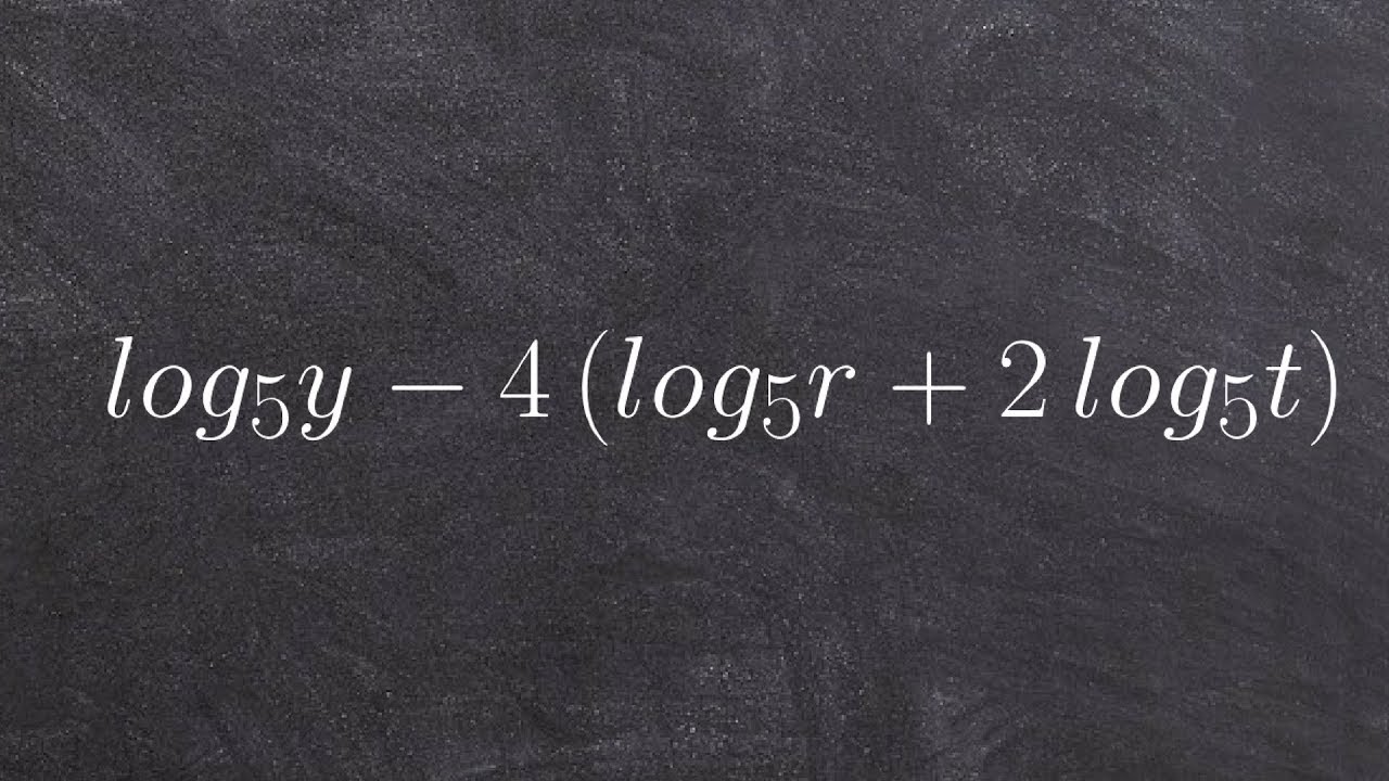 Condensing logarithmic expressions with three logs
