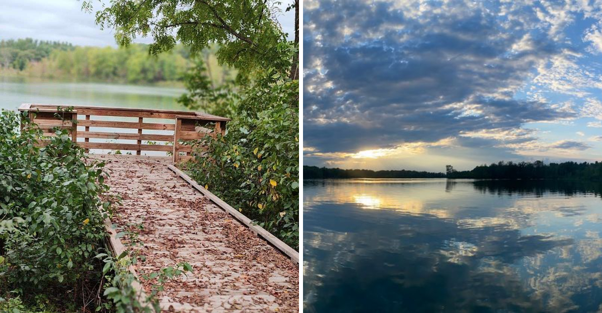 This scenic Indiana hike leads to a 100-acre glacial lake with a ...