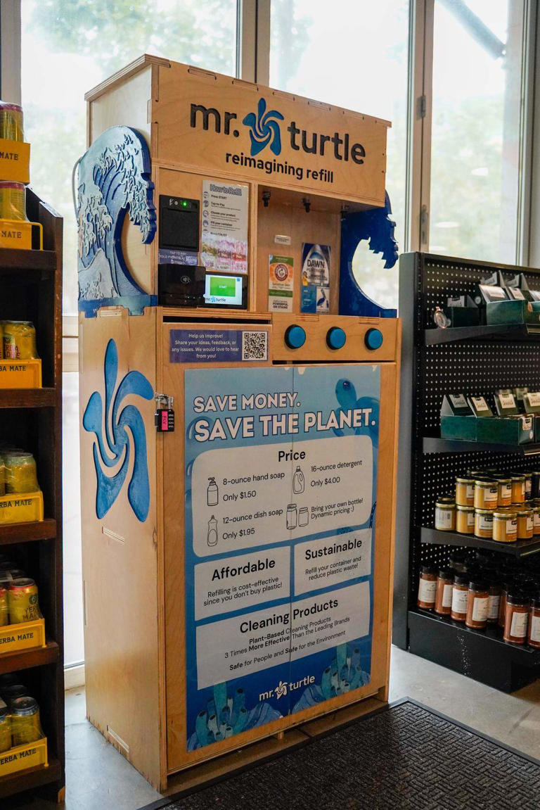 Cal Poly alums' soap refill machines aim to cut plastic bottle waste ...