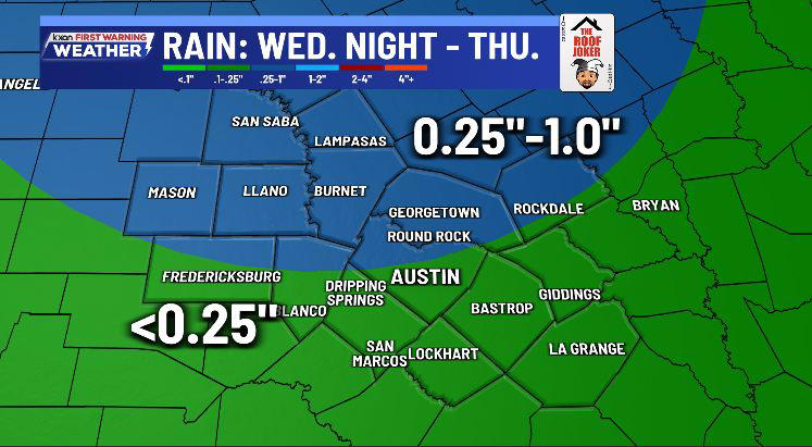 Storm #1 arrives Wednesday night into Thurs. morning