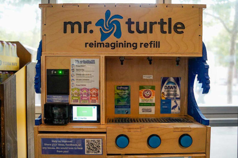 Cal Poly alums' soap refill machines aim to cut plastic bottle waste ...