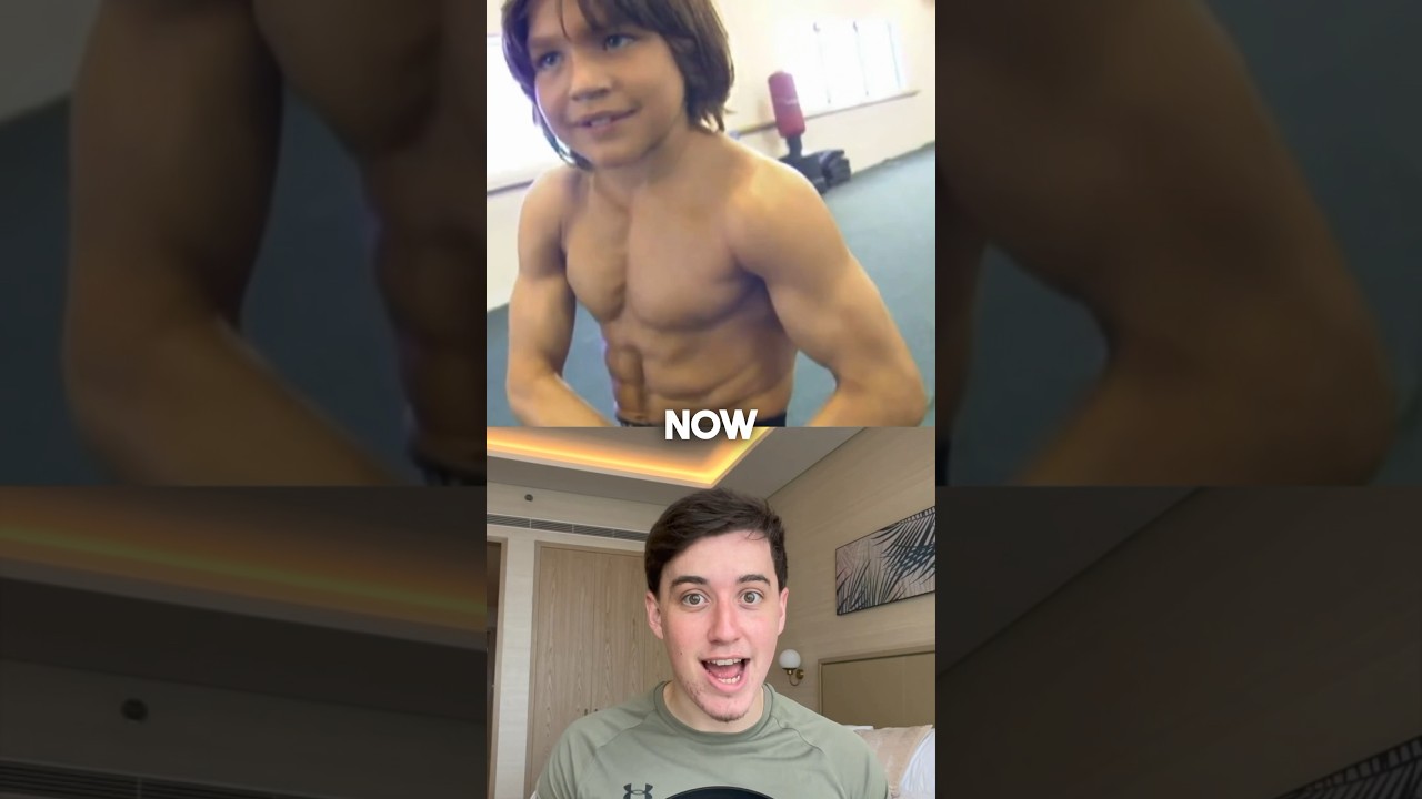 See the physical transformation of a world-famous kid bodybuilder
