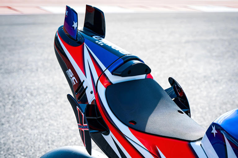 The X 250TH isn’t lacking when it comes to aerodynamic provisions, as it employs MotoGP wings aplenty.