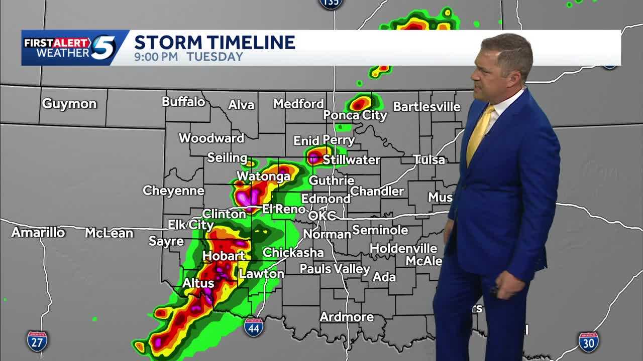 Updates: Much of Oklahoma under severe thunderstorm watch