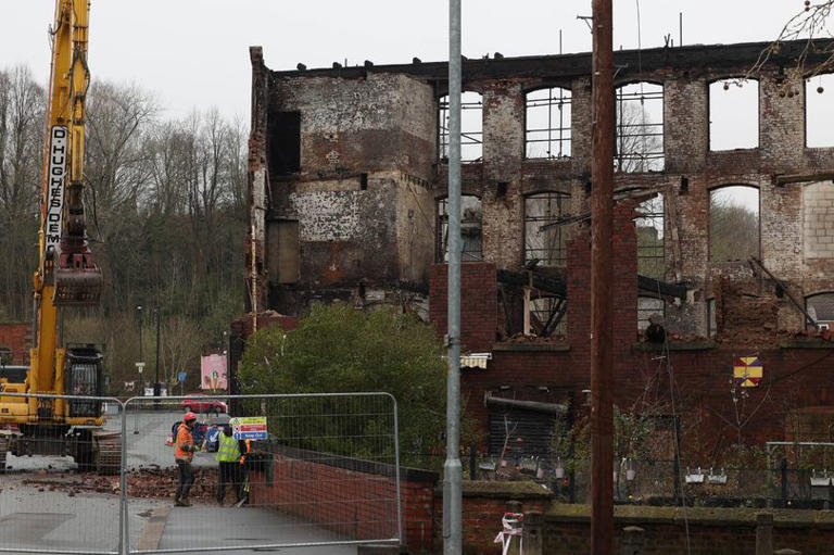 Demolition work begins at Middleton mill after catastrophic fire ...